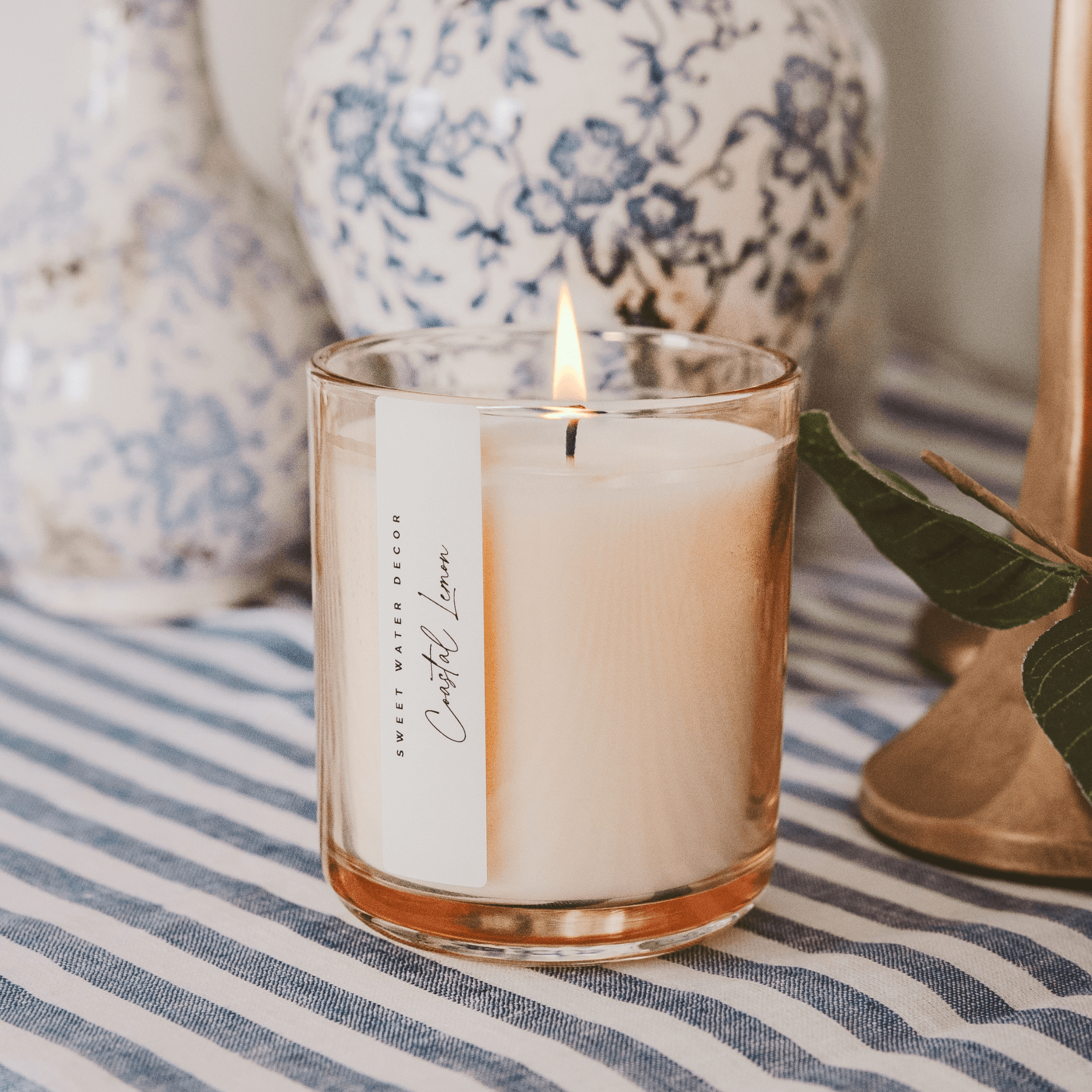 Coastal Lemon 12 oz Candle - HER Home Design Boutique